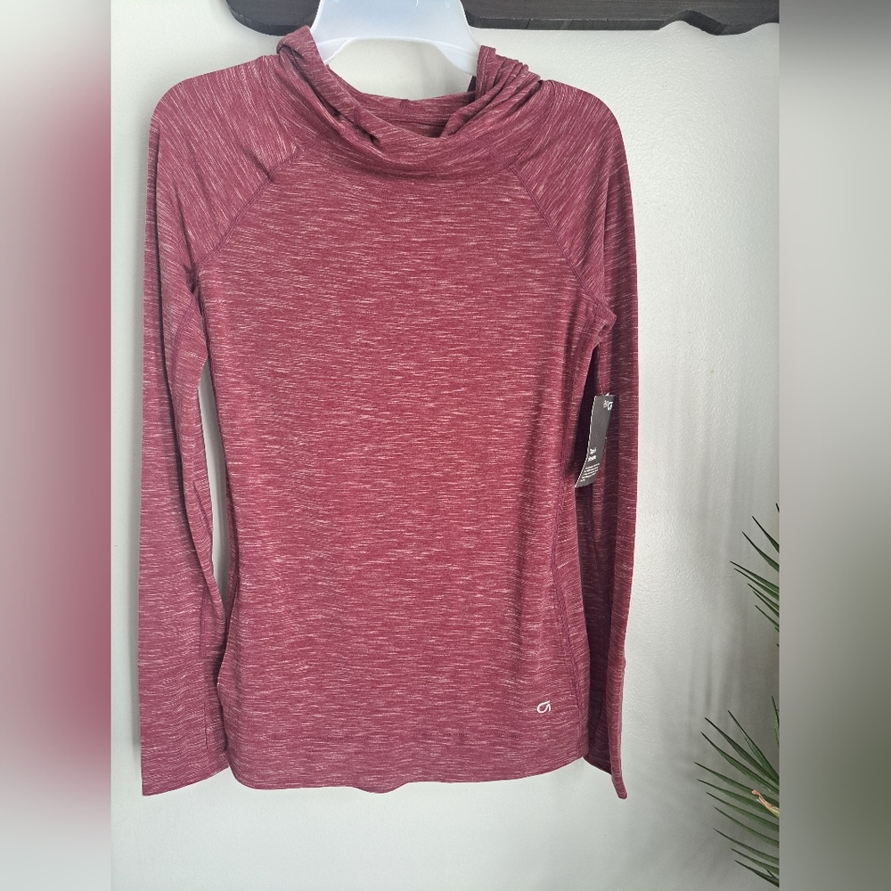 Gap Fit Dry Wicking , Thumbholes Jogger Long Sleeve Hooded Top Sz XS #New